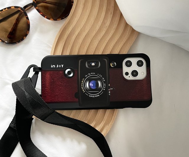 送料無料】台湾 iPhone 17/16/15/14/13/SE3 レトロフィルムカメラ 2-in