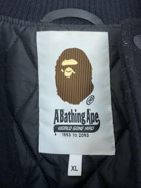 A BATHING APE(アベイシングエイプ) / スタジャン/XL/ポリエステル/BLK