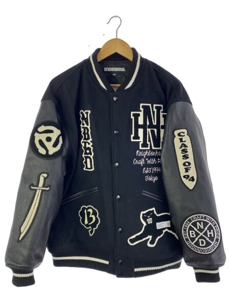 NEIGHBORHOOD(ネイバーフッド) / スタジャン/L/ウール/BLK/総柄