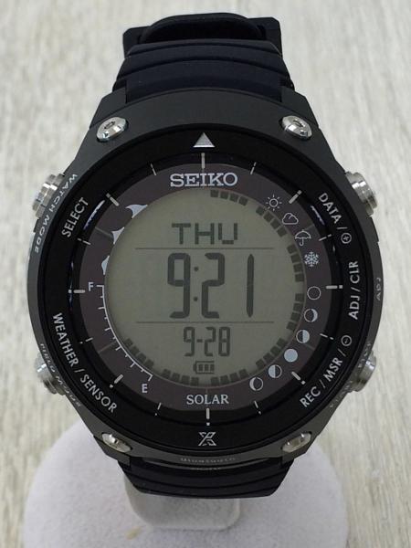 SEIKO(セイコー) / ソーラー腕時計/デジタル/ラバー/BLK/プロスペック