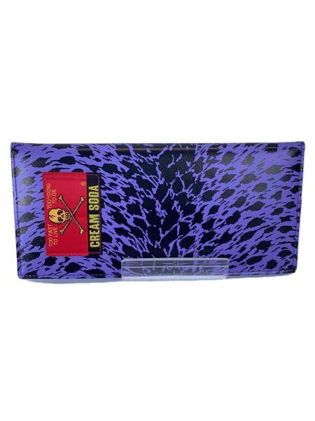 CREAM SODA(クリームソーダ) / ヒョウ柄/長財布/パープル/総柄/メンズ