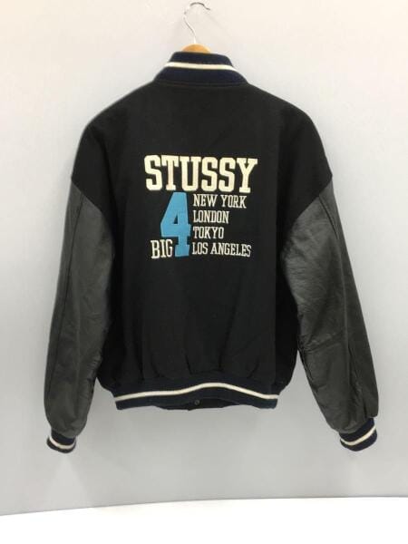 STUSSY(ステューシー) / 90s/old stussy/BIG4/スタジャン/L/ウール/BLK