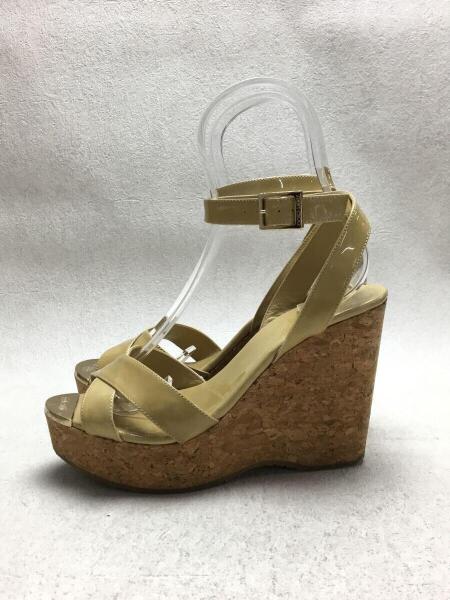JIMMY CHOO(ジミーチュウ) ⁄ コルク⁄サンダル⁄36⁄ベージュ⁄エナメル
