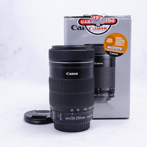 Lente Canon EF-S 55-250mm f4-5.6 IS STM - Usado