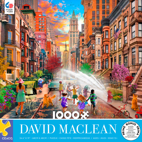 David Maclean - Hot Summer Days NYC- 1000 Piece Puzzle – Ceaco.com