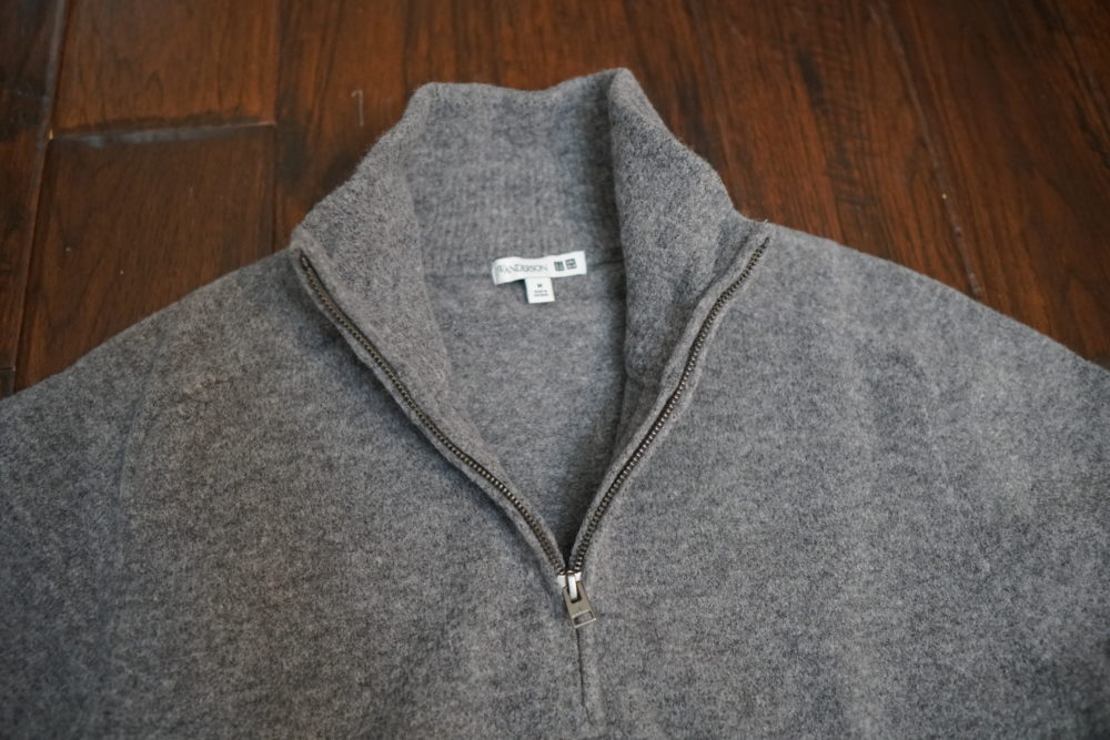 ユニクロ JW ANDERSONコラボ】スフレヤーンハーフジップセーター