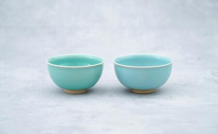 有田焼 翡翠天青茶碗 2色セット【梶原大敬 茂正工房】器 うつわ 食器