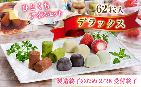 A005 【2/28受付終了】一口アイスセット デラックス（62粒入） 苺