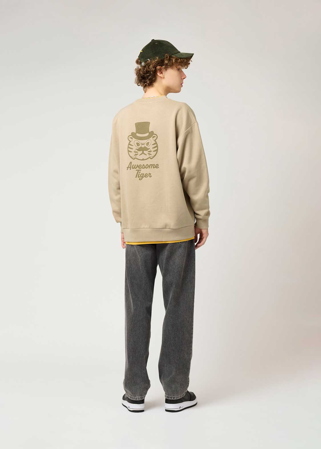 オーサムタイガー ジェントルマン｜裏起毛レイヤードビッグスウェット