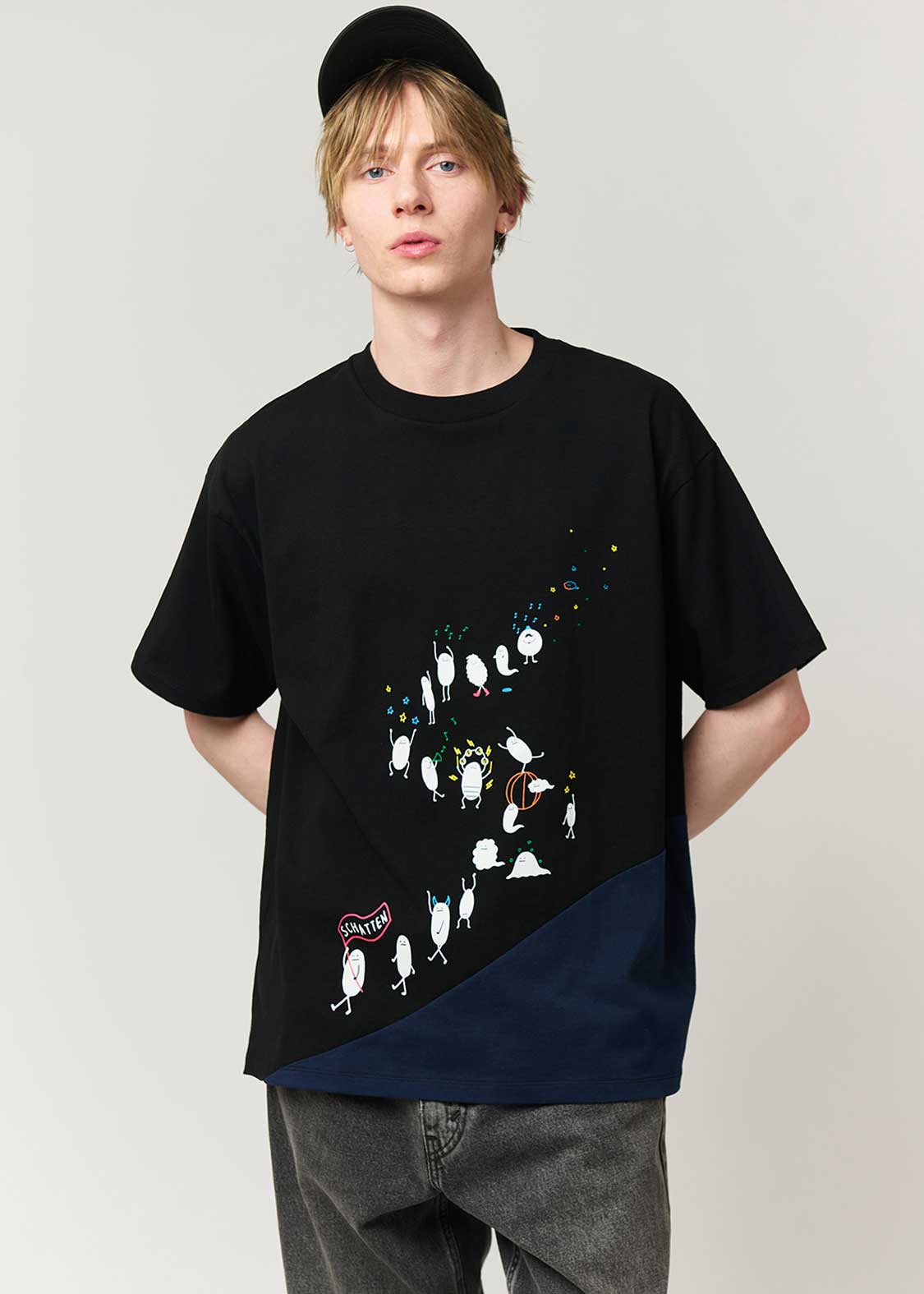 ビューティフルシャドーマーチ｜シーサイド切替ビッグシルエットT