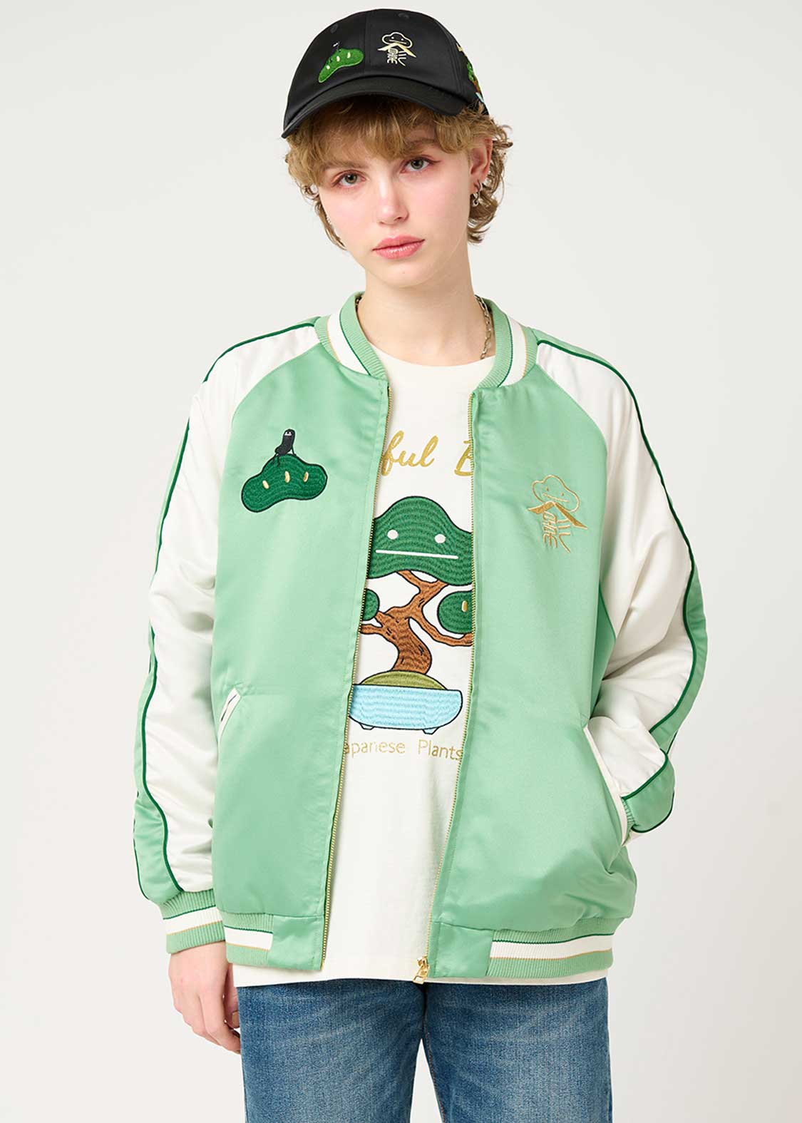 ビューティフルシャドーボンサイ｜スカジャン｜ユニセックス｜グラニフ