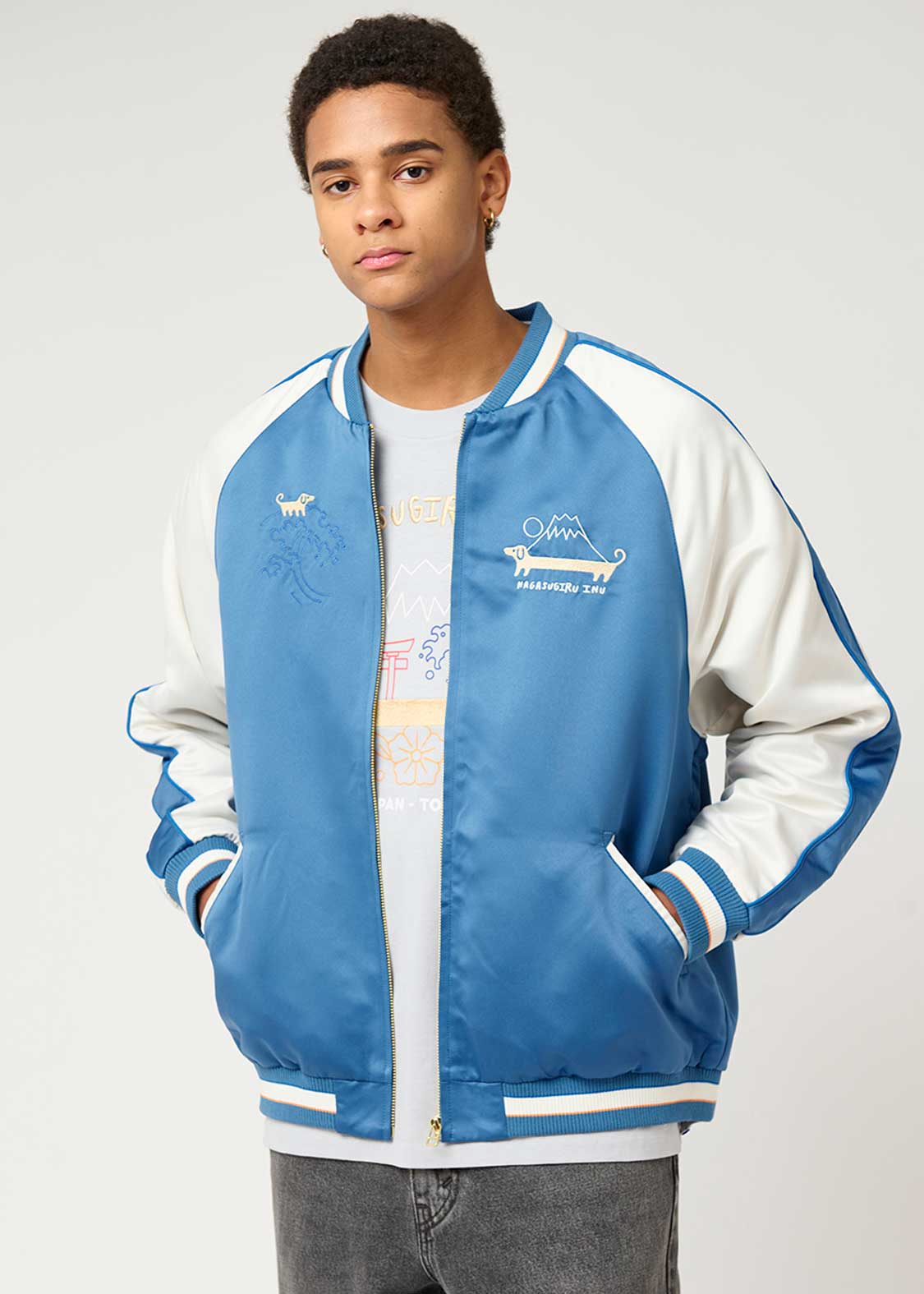 ナガスギルイヌ インジャパン｜スカジャン｜ユニセックス｜グラニフ