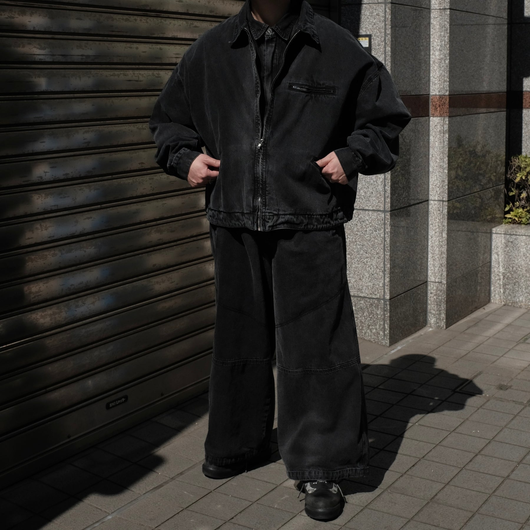 WILLY CHAVARRIA / WILLY JUMP SUIT WASHED BLACK