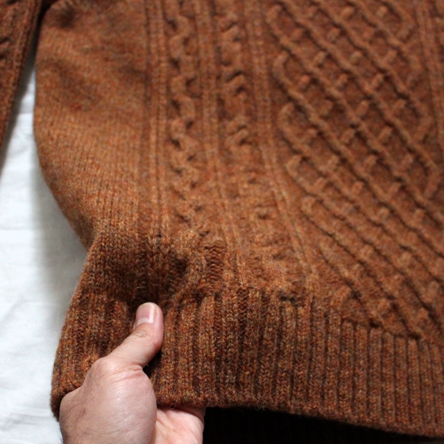 Orgueil ケーブルニット OR-4153 オレンジブラウン - C.COUNTLY【シー