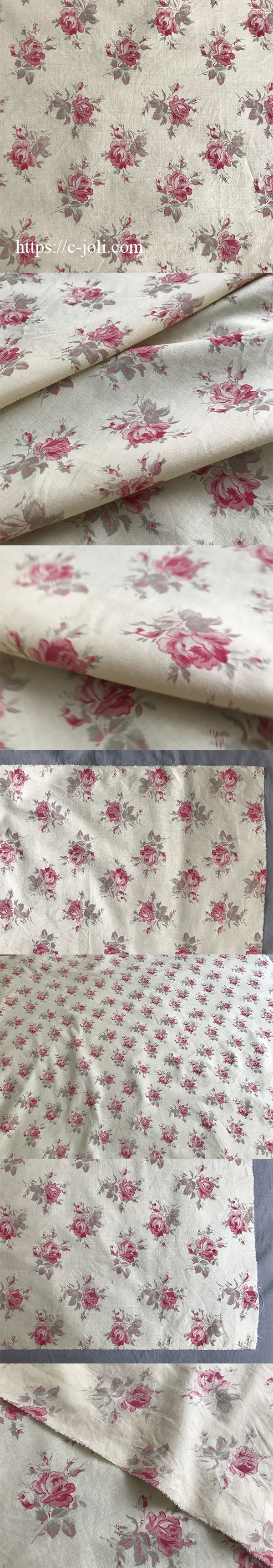 パリ発送】K-774 フランスアンティーク生地/アンティーク布