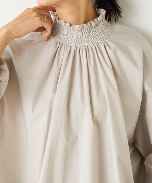 セール】シャーリングハイネックシャツ（シャツ/ブラウス）｜BEARDSLEY