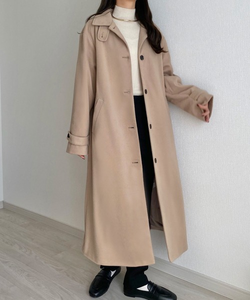 callautia（カラウティア）の「千鳥チェックスタンドカラーロング