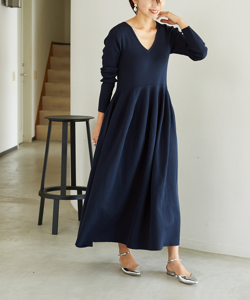 フォルムニットフレアワンピース（ワンピース）｜VERMEIL par iena