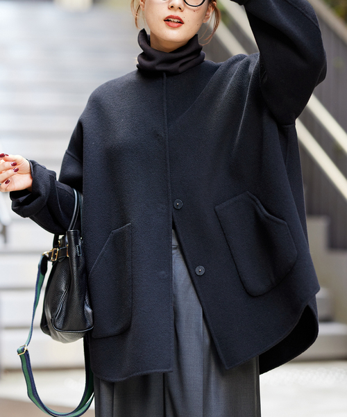 FRAMeWORK（フレームワーク）の「ハミルトンリバークルーネックコート