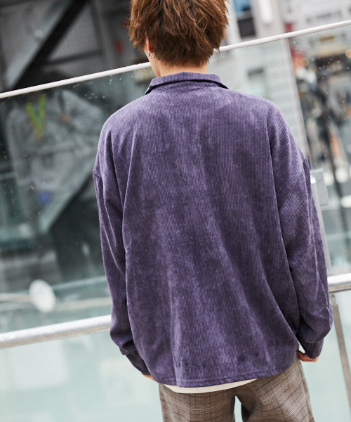 セール】コーデュロイ ハーフジップ プルオーバー（シャツ/ブラウス