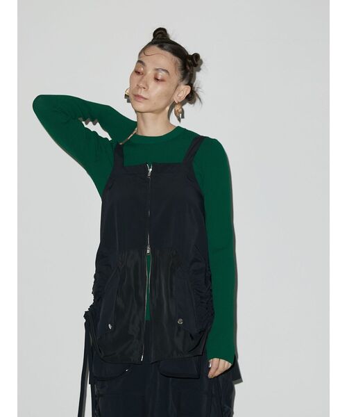 UN3D.（アンスリード）の「MA-1ディテールシャツキャミソール（シャツ