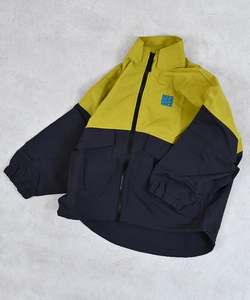 ナイロンビッグポケットバイカラージャケット/セットアップ可