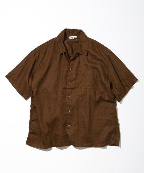 CAHLUMN/カウラム Belgium Linen Open Collar Shirt 1.1/ベルギー