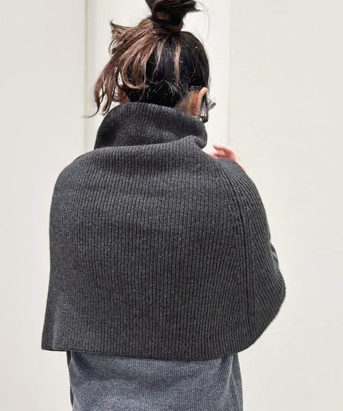 追加 リブニットケープ（ネックウォーマー/スヌード）｜AP STUDIO