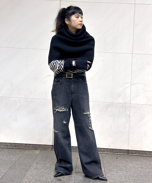 追加 リブニットケープ（ネックウォーマー/スヌード）｜AP STUDIO