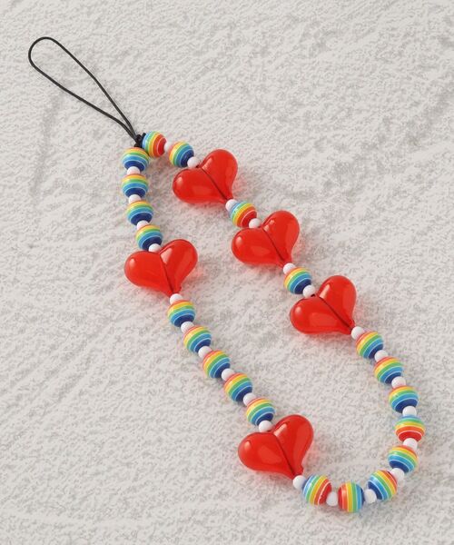 セール】ビーズハートスマホストラップ（スマホグッズ）｜Grandedge
