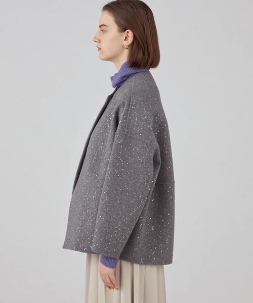 BALLSEY（ボールジィ）の「スパンコールリバー ショートコクーンコート