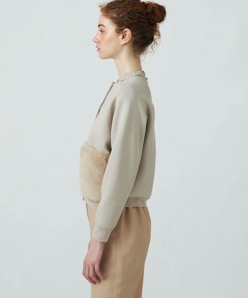 BALLSEY（ボールジィ）の「ウールポリエステルミラノリブ ファー