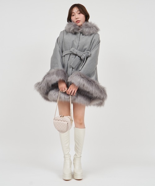 セール】【ZOZO限定】フードファーケープコート（その他アウター