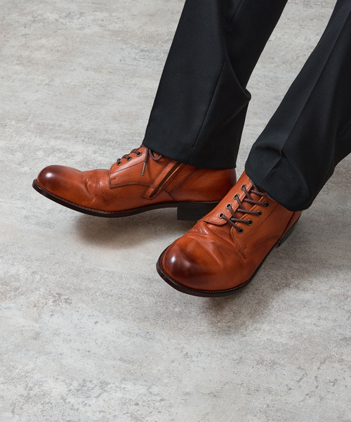 PADRONE パドローネ / CHUKKA BOOTS with SIDE ZIP [BAGGIO] サイド