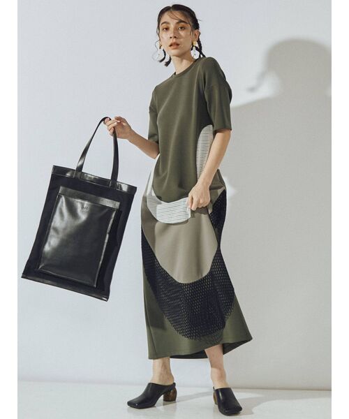 UN3D.（アンスリード）の「メッシュデザインワンピース（ワンピース