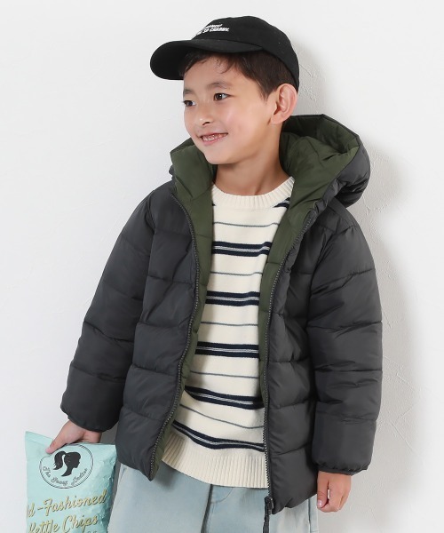 セール】洗える ファイバーダウン リバーシブル ふっくら ジャケット