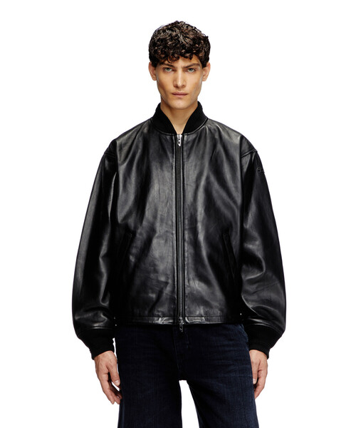 セール】メンズ レザージャケット L-KHAT（ブルゾン）｜DIESEL