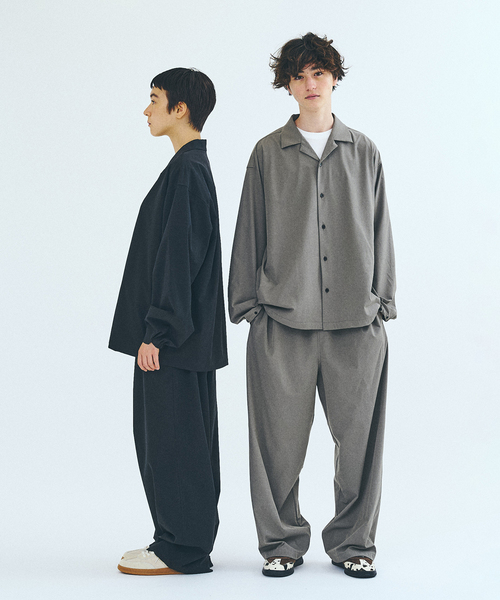 セール】オーバーサイズシャツ&ワイドスラックス UVカット