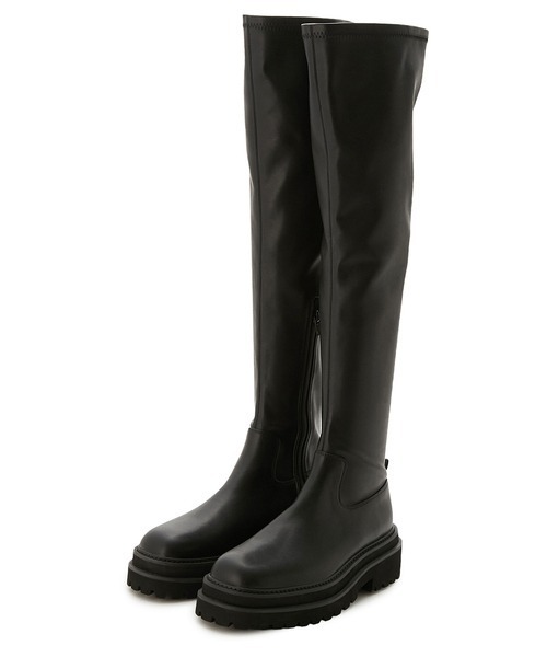 Mila Owen（ミラオーウェン）の「トラックソールニーハイブーツ