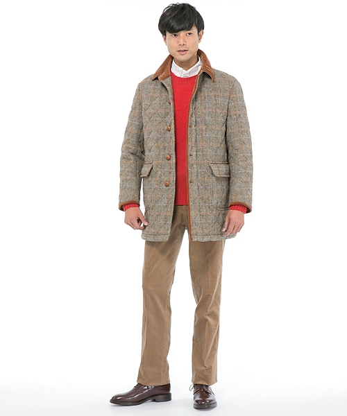 J.PRESS（ジェイプレス）の「ハリスツイードキルティングコート