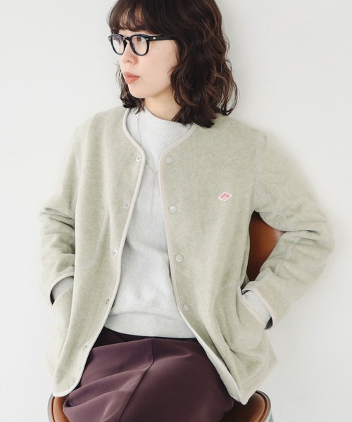 DANTON（ダントン）の「DANTON / ノーカラー フリース ジャケット
