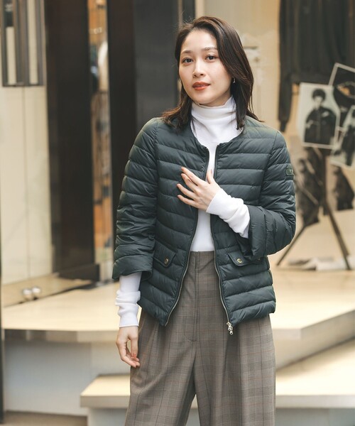 TATRAS / 別注 ACACIA ノーカラー ライトダウンジャケット（ダウン