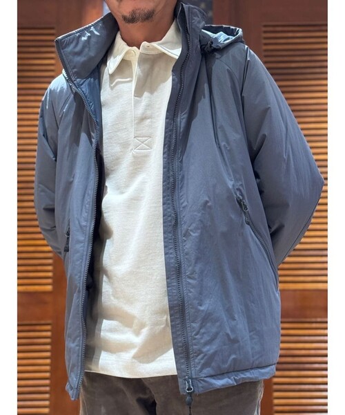 セール】ナイロン フーデッド パッファージャケット（ナイロン