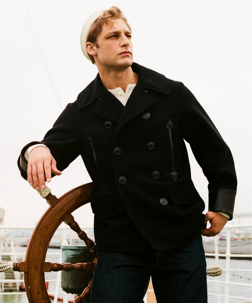 Schott/ショット/787US LEATHER COMB. PEA JACKET/レザーコンビ