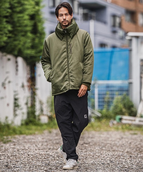 mj10943-ターンバックハイネックミリタリー中綿ジャケット（ミリタリー