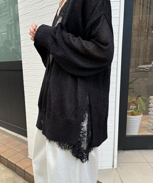 ショート丈アシメレースキャミ（シャツ/ブラウス）｜DouDou（ドゥドゥ