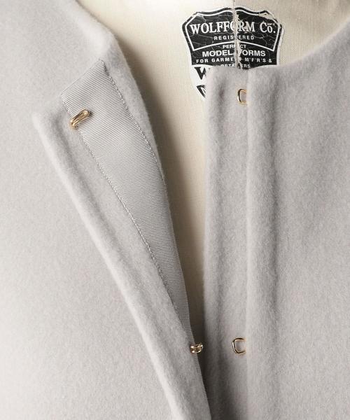 Drawer（ドゥロワー）の「Drawer ウールケヌキロングノーカラーコート