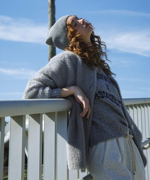 セール】ダブルフェイスバイカラーカーディガン（カーディガン/ボレロ