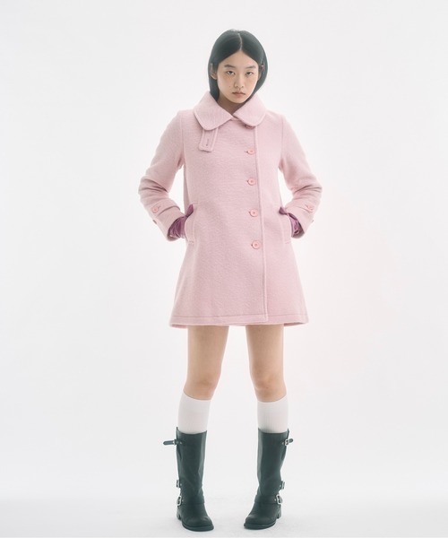 セール】2way round collar middle coat / 2WAYラウンドカラーPコート