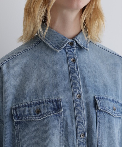 ◇ウォッシュドデニムシャツA（シャツ/ブラウス）｜LE PHIL（ルフィル